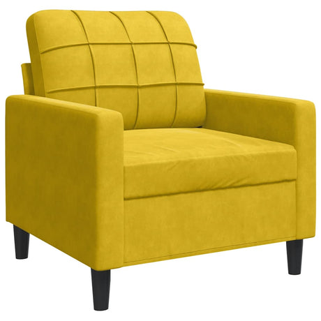 Vidaxl fauteuil 60 cm fluweel geel