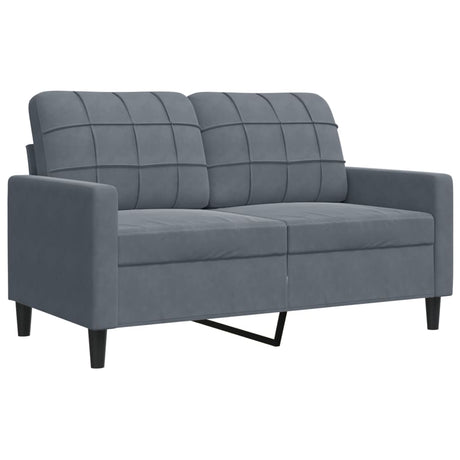 Vidaxl tweezitsbank 120 cm fluweel donkergrijs
