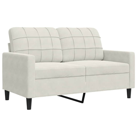 Vidaxl tweezitsbank 120 cm fluweel crèmekleurig