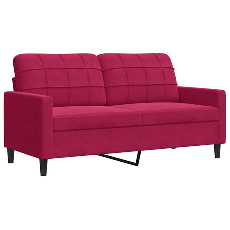 Vidaxl tweezitsbank 140 cm fluweel wijnrood