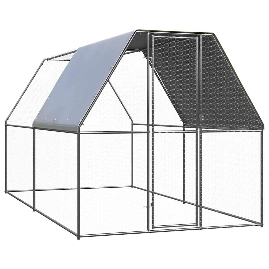 VidaXL hønsegård 2x4x2 m galvaniseret stål