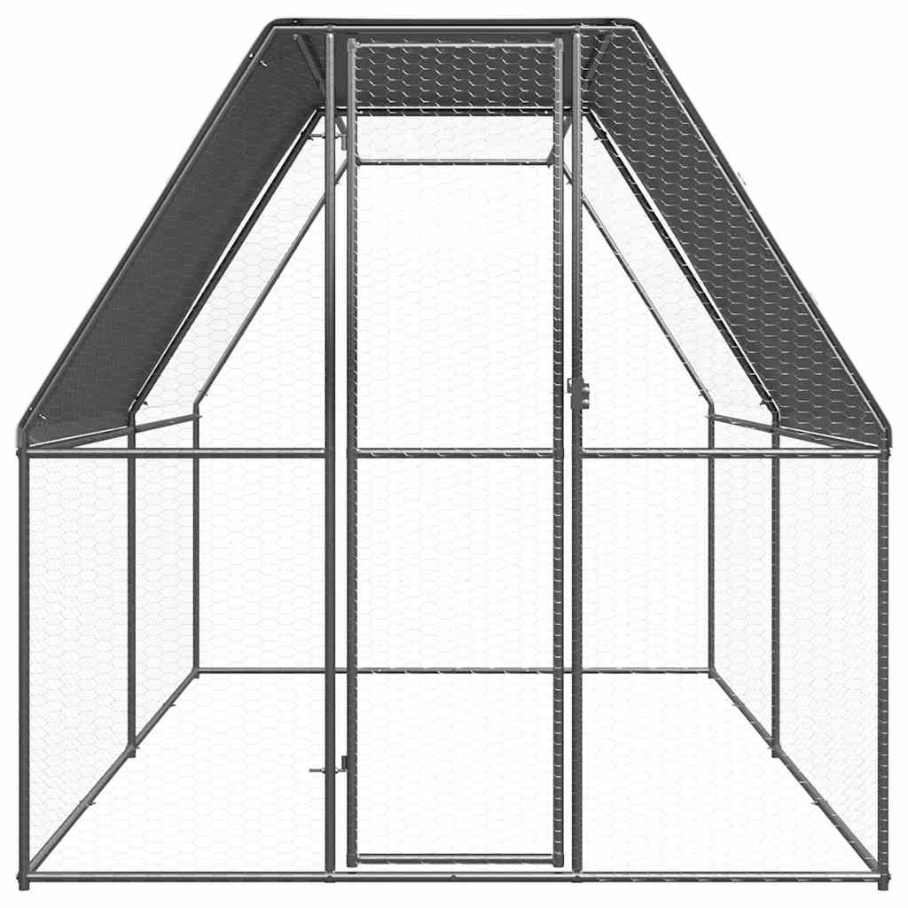 VidaXL hønsegård 2x4x2 m galvaniseret stål
