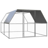 VidaXL Hønsehus 3x4x2 m galvaniseret stål