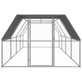 VidaXL Hønsehus 3x8x2 m galvaniseret stål