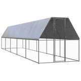 VidaXL Hønsehus 2x10x2 m galvaniseret stål