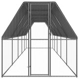 VidaXL Hønsehus 2x10x2 m galvaniseret stål