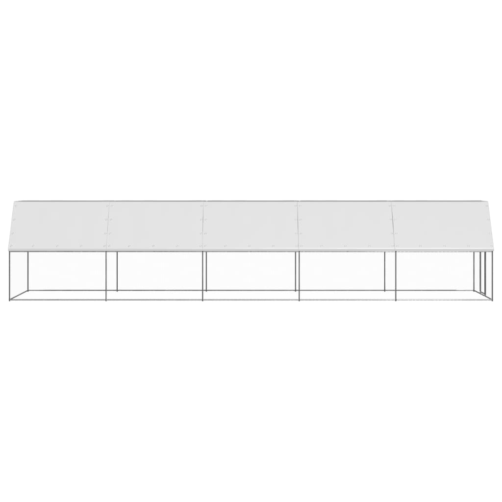VidaXL Hønsehus 2x10x2 m galvaniseret stål