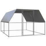 VidaXL Hønsehus 3x4x2 m galvaniseret stål