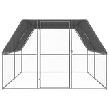 VidaXL Hønsehus 3x4x2 m galvaniseret stål