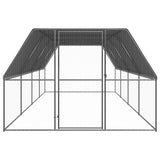 VidaXL Hønsehus 3x8x2 m galvaniseret stål