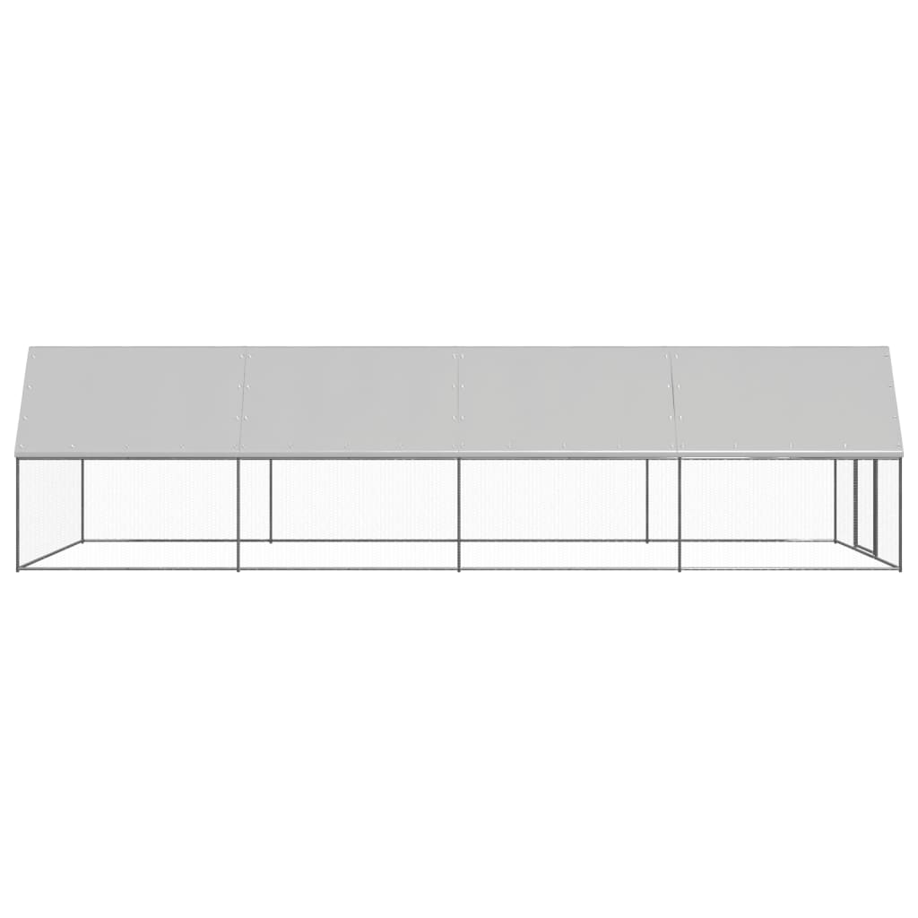 VidaXL Hønsehus 3x8x2 m galvaniseret stål