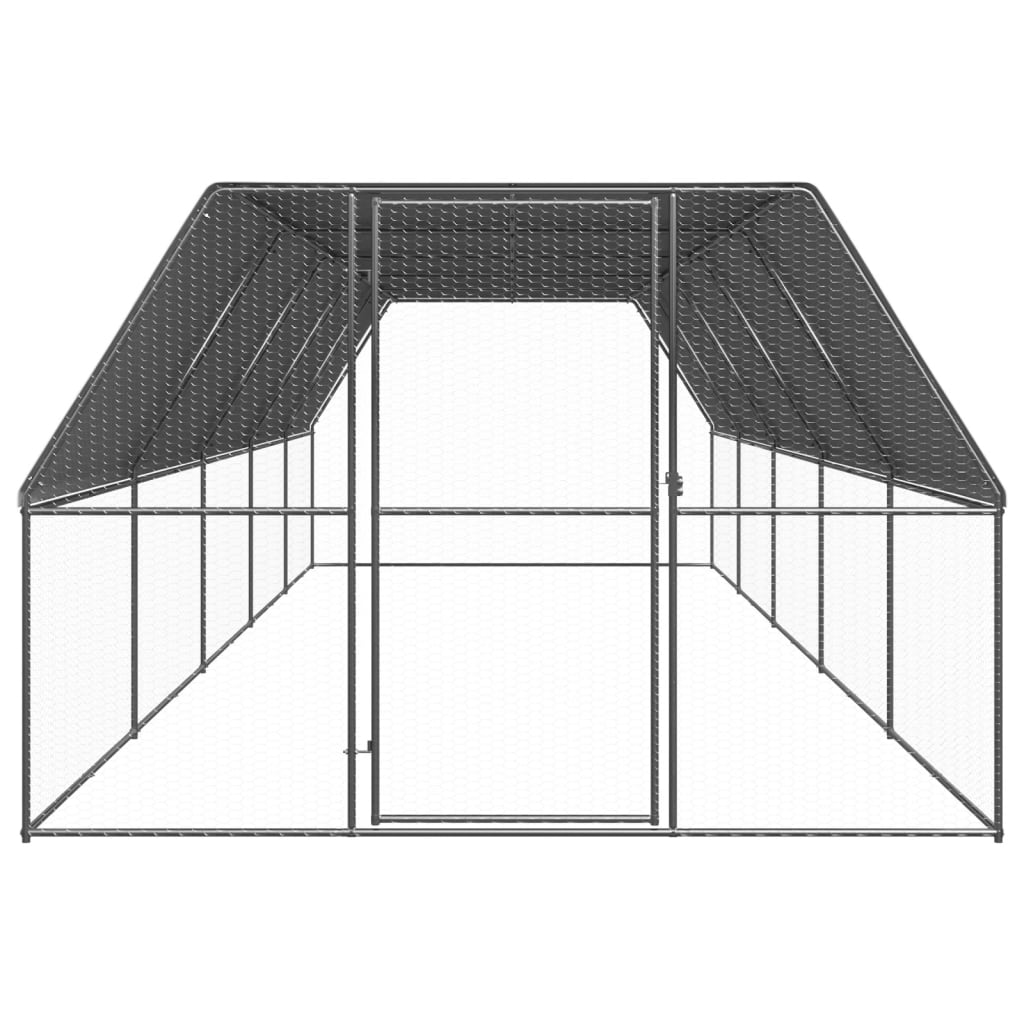 VidaXL Hønsehus 3x10x2 m galvaniseret stål