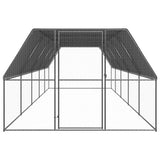 VidaXL Hønsehus 3x10x2 m galvaniseret stål