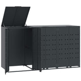 VidaXL Container opbevaring 3 containere 207x79x117 cm stål antracit