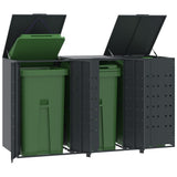 VidaXL Container opbevaring 3 containere 207x79x117 cm stål antracit