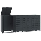 VidaXL Container opbevaring 4 containere 276x79x117 cm stål antracit
