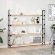 Vidaxl wandschappen 2 st zwevend 120x20x2 cm onbehandeld acaciahout