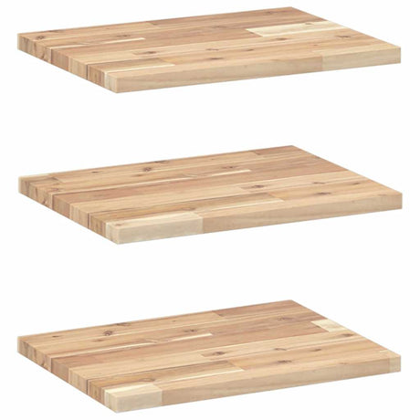 Vidaxl wandschappen 3 st zwevend 40x30x2 cm onbehandeld acaciahout