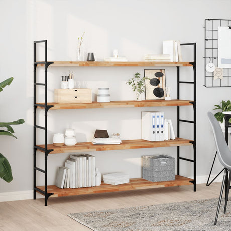 Vidaxl wandschappen 2 st zwevend olieafwerking 160x30x4 cm acaciahout