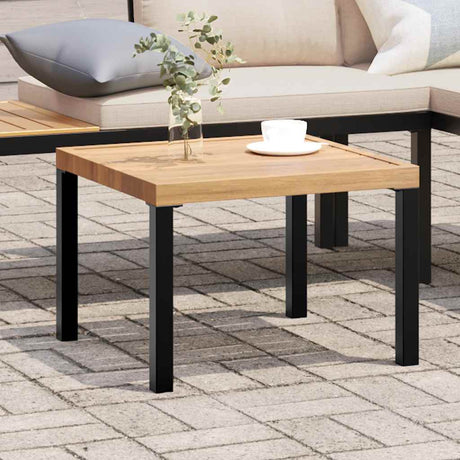 Vidaxl tuinsalontafel 55x55x39,5 cm gepoedercoat staal zwart