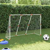 VidaXL fodboldmål til børn med bolde 2-i-1 184x64x124 cm hvid
