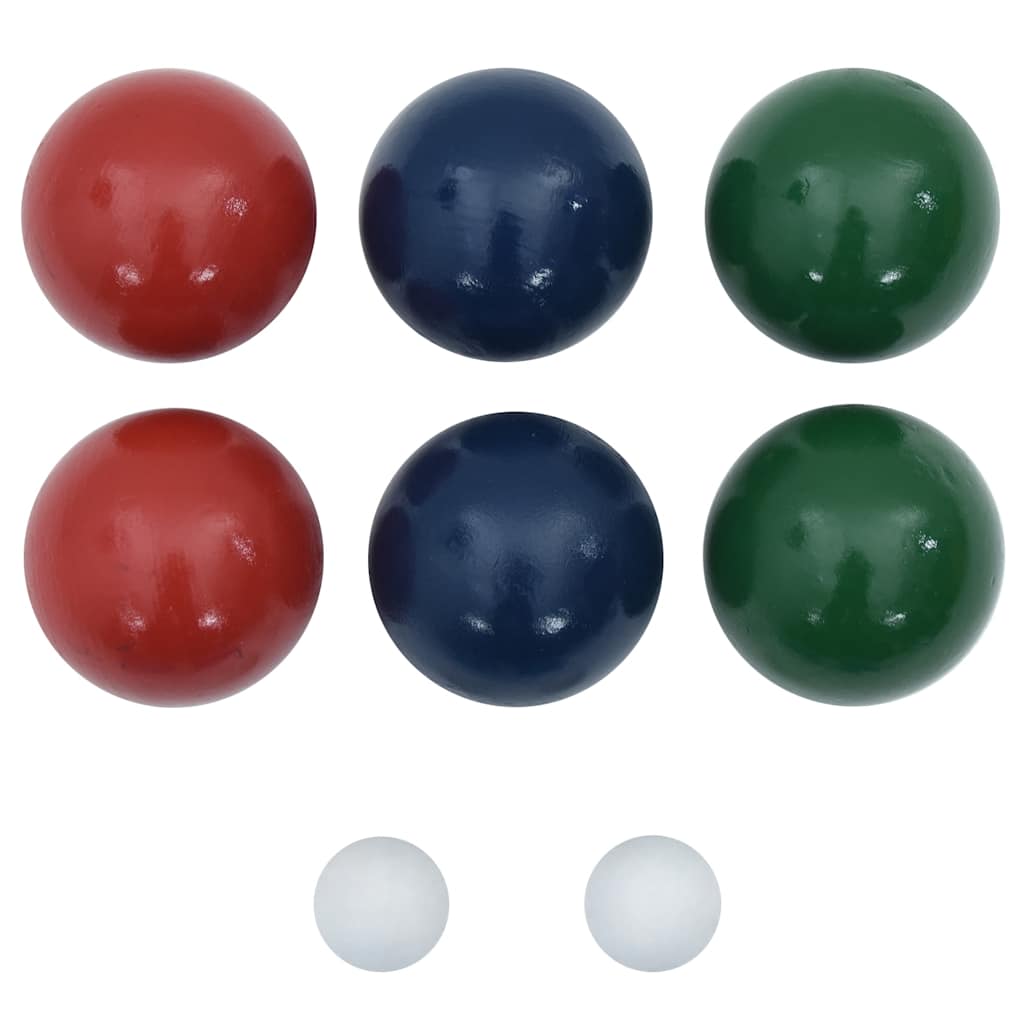 Vidaxl 8-delt jeu de boules kuglesæt og bæretaske lavet af massivt fyrretræ