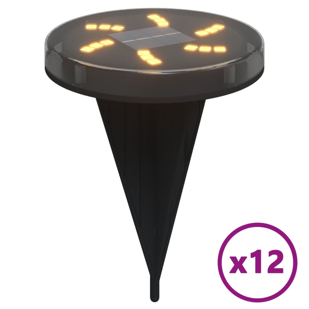 Vidaxx jordlamper 12 stk solar med jordspyd varm hvid