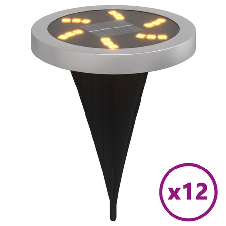 Vidaxx jordlamper 12 stk solar med jordspyd varm hvid