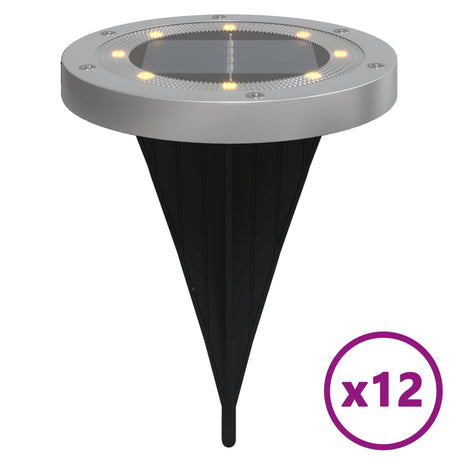 Vidaxx jordlamper 12 stk solar med jordspyd varm hvid