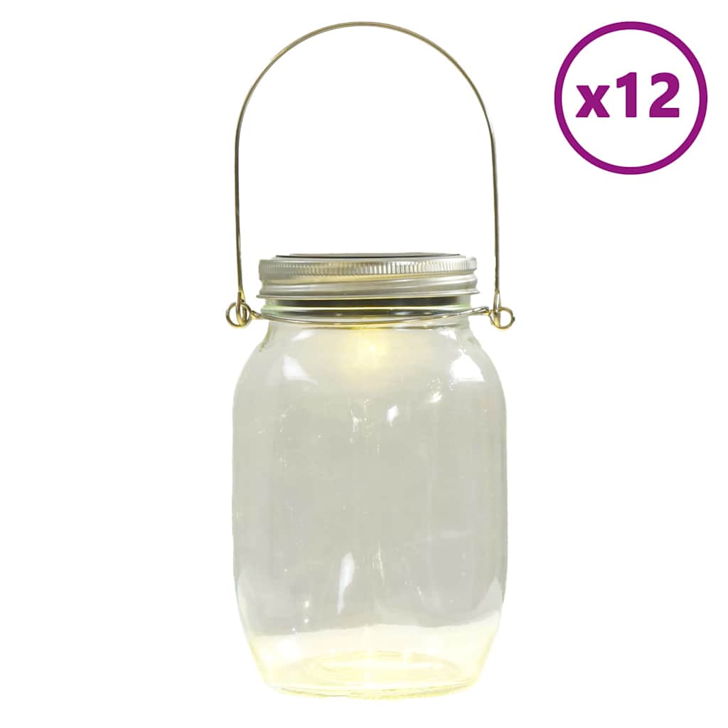 VidaXL havelanterner 12 stk glas varm hvid