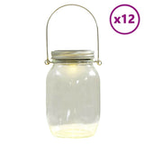 VidaXL havelanterner 12 stk glas varm hvid