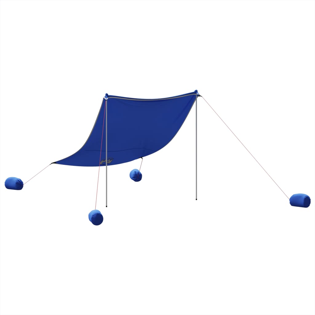 VidaXL strandfortelt med sandankre 214x236 cm blå