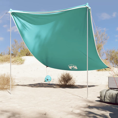 Vidaxx strandfortelt med sandankre 214x236 cm grøn