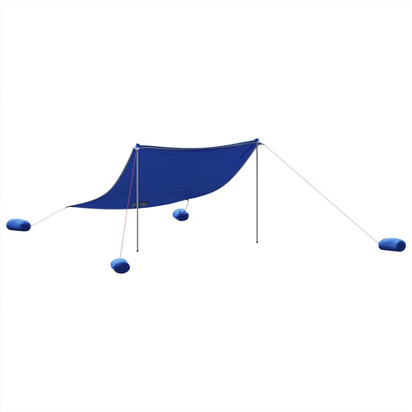 Vidaxxl strandfortelt med sandankre 304x300 cm blå