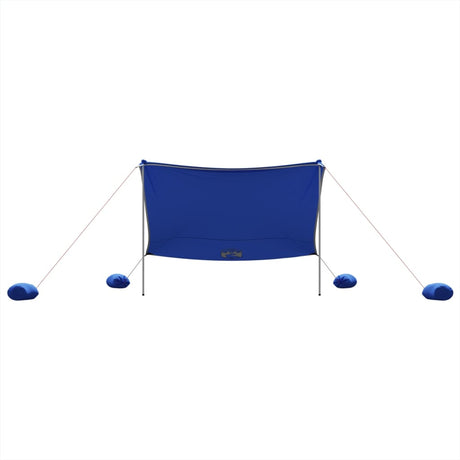 Vidaxxl strandfortelt med sandankre 304x300 cm blå