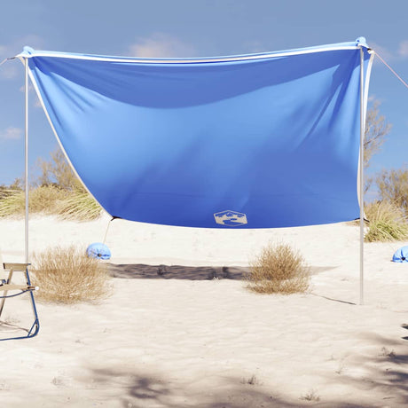 Vidaxxl strandfortelt med sandankre 304x300 cm blå
