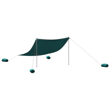 Vidaxx strandfortelt med sandankre 304x300 cm grøn