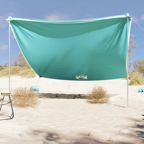 Vidaxx strandfortelt med sandankre 304x300 cm grøn