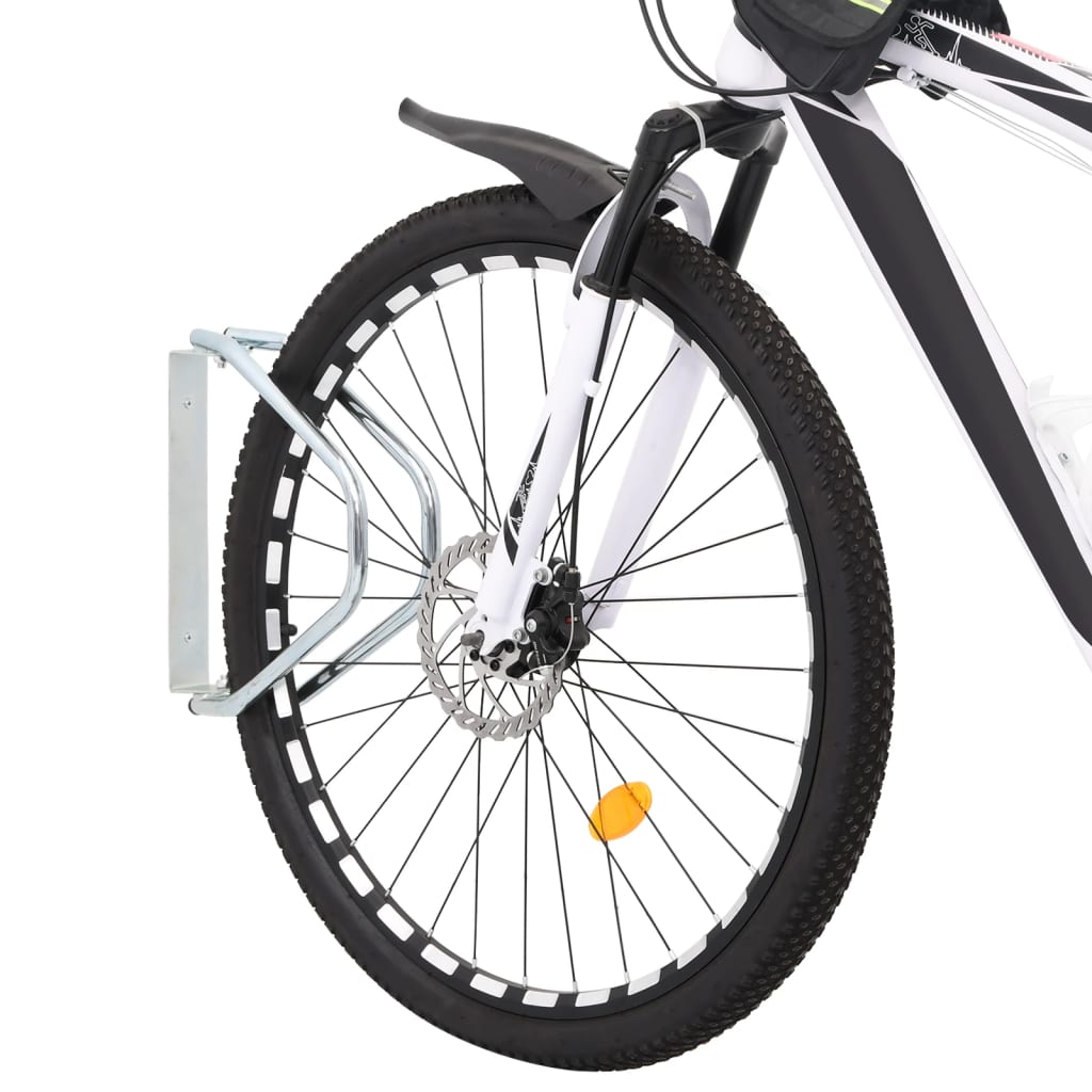 Vidaxl cykelstativ 2 stk vægmontering galvaniseret stål