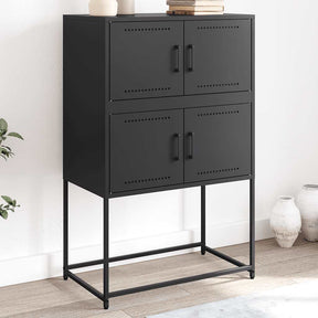 Vidaxl dressoir 68,5x38,5x107 cm staal zwart