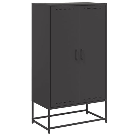 Vidaxl hoge kast 68,5x38,5x123,5 cm staal zwart