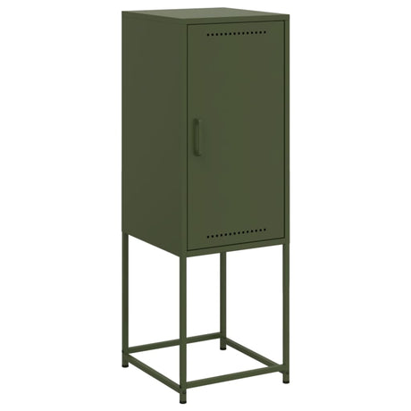Vidaxl hoge kast 36x39x107 cm staal olijfgroen