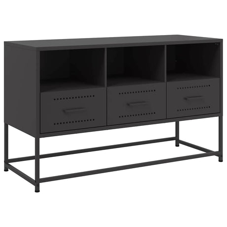Vidaxl tv-meubel 100,5x39x60,5 cm staal zwart