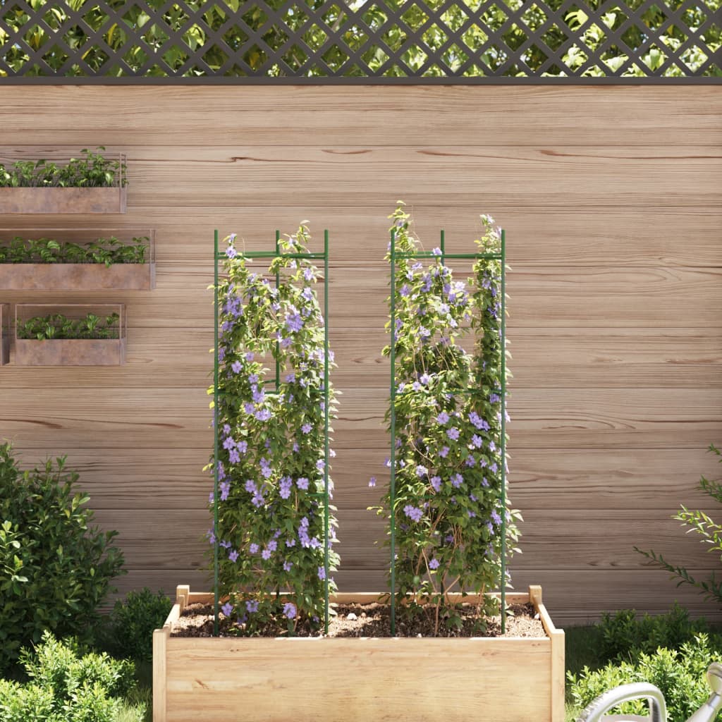 Vidaxl tomatbur 2 stk 116 cm stål og polypropylen