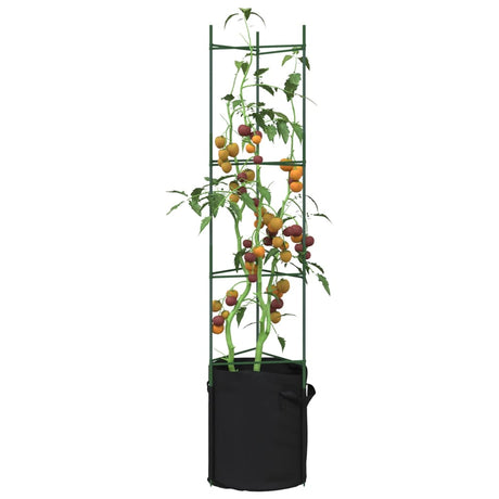 Vidaxl tomatbur med plantepose 2 stk 154 cm stål og polypropylen