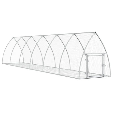 Vidaxxl kaninbur 600x105x120 cm galvaniseret stål sølvfarvet