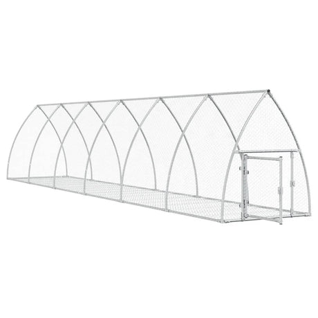 Vidaxxl kaninbur 600x105x120 cm galvaniseret stål sølvfarvet