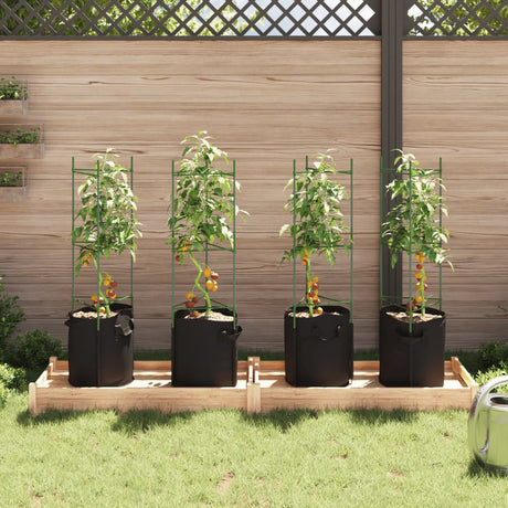 Vidaxl tomatbure med plantepose 4 stk 116 cm stål og polypropylen