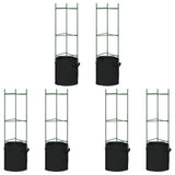 Vidaxl tomatbure med plantepose 6 stk 116 cm stål og polypropylen