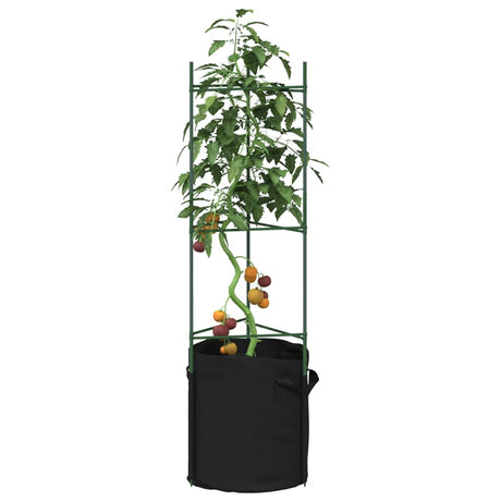 Vidaxl tomatbure med plantepose 6 stk 116 cm stål og polypropylen